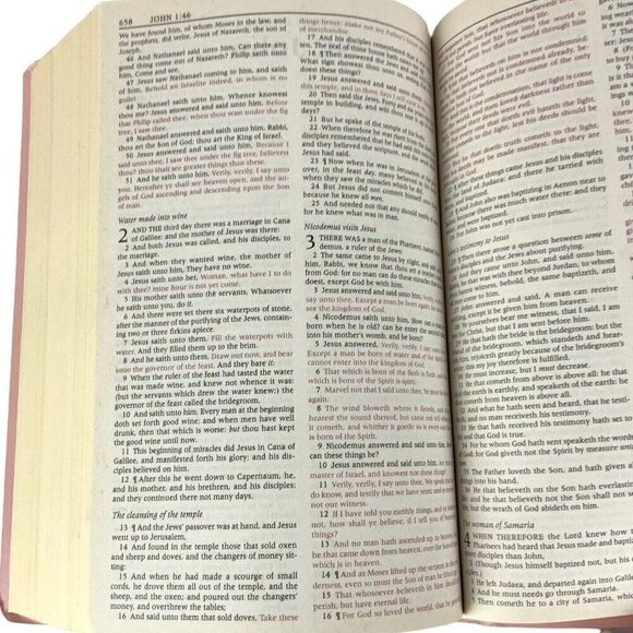Holy Bible King James Version KJV Pink Faux Leather Zondervan 2002 - Picture 10 of 10